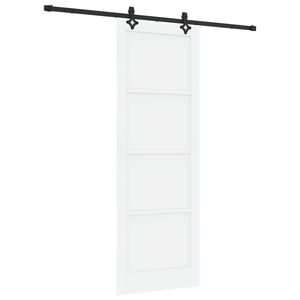 vidaXL Schiebet&uuml;r ORKDAL Wei&szlig; 83 x 232 cm Massives Kiefernholz