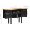 vidaXL Sideboard 110x30x65 cm Raues Mango-Massivholz und Stahl