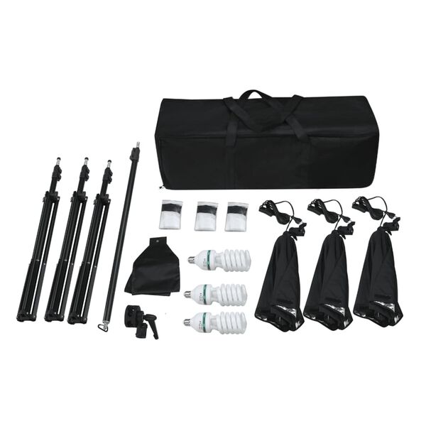 vidaXL Fotostudio-Set mit Softbox-Leuchten und Hintergrund