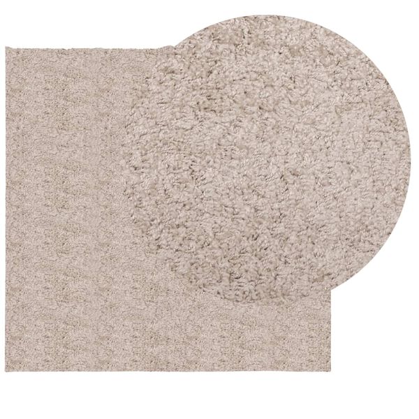 vidaXL Shaggy-Teppich PAMPLONA Hochflor Modern Beige 160x160 cm