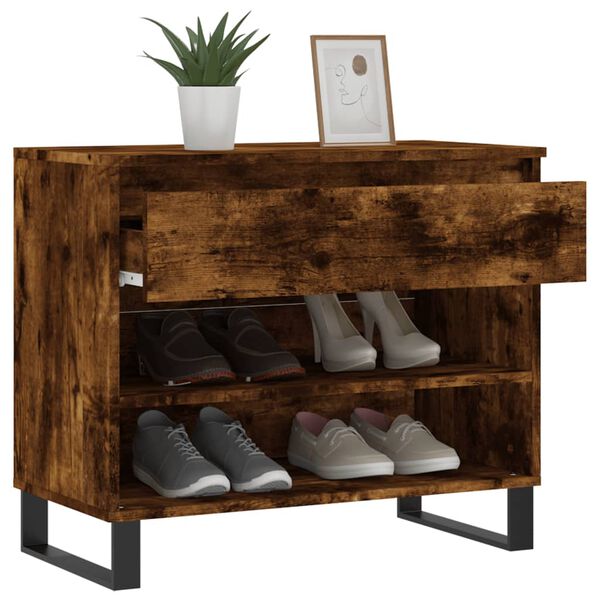 vidaXL Schuhregal R&auml;uchereiche 70x36x60 cm Holzwerkstoff