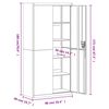vidaXL Aktenschrank Weiß 90x40x220 cm Stahl