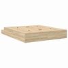 vidaXL Aufbewahrungsbettgestell Sonoma-Eiche 200 cm Holzwerkstoff