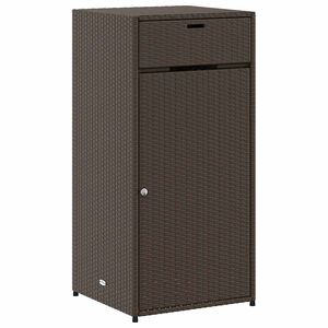 vidaXL Gartenschrank Braun 55x55x111 cm Poly Rattan