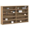 vidaXL Vitrine mit Regal Artisan-Eiche 100 x 15 x 58 cm Holzwerkstoff