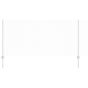 vidaXL Zaun mit Pfosten Silber