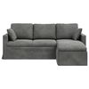 vidaXL Sofa Dunkelgrau