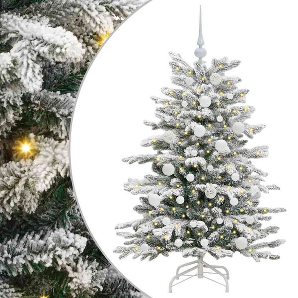 vidaXL K&uuml;nstlicher klappbarer Weihnachtsbaum Wei&szlig; 120 cm PE und PVC