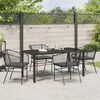 vidaXL Garten Essgruppe 5 pcs Schwarz Poly-Rattan