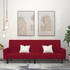 vidaXL Schlafsofa 2-Sitzer Weinrot Samt