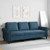 vidaXL 3-Sitzer-Sofa Blau 180 cm Samt