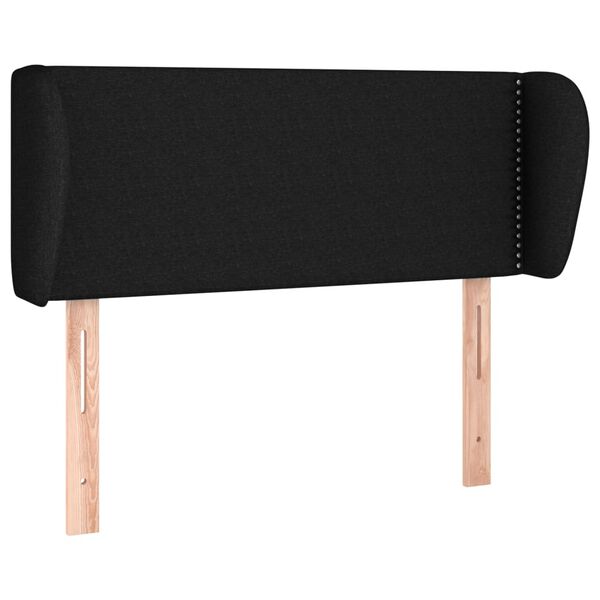 vidaXL Kopfteil mit Ohren Schwarz 83x23x78/88 cm Stoff