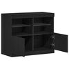 vidaXL LED-Sideboard Schwarz 81 x 37 x 66,5 cm Holzwerkstoff