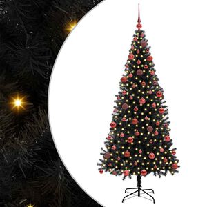vidaXL Weihnachtsbaum Schwarz 180 cm PVC