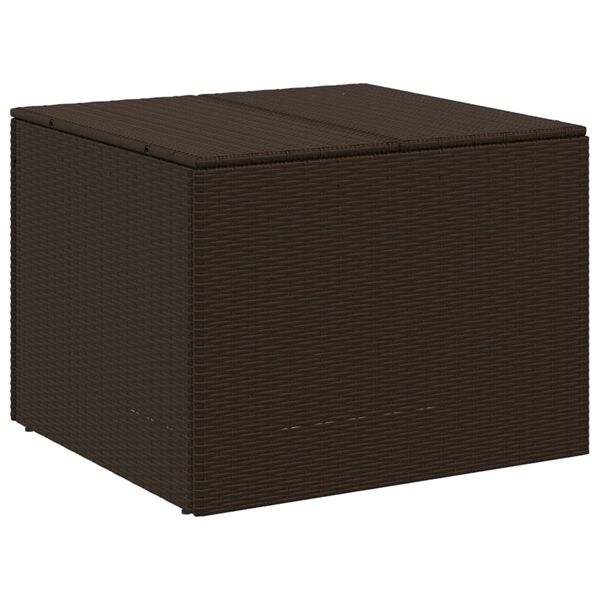 vidaXL Gartentruhe Braun 291L Poly Rattan