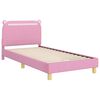 vidaXL Kinderbettgestell mit Kopfteil Rosa 80 x 200 cm Stoff
