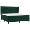 vidaXL Boxspringbett mit Matratze Dunkelgr&uuml;n 160x200 cm Samt
