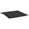 vidaXL Gartenstuhl-Kissen 2 Stk. Schwarz 40x40x3 cm Oxford-Gewebe