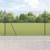 vidaXL Zaunpfosten Grau 25 x 1,4 m (12 x 12 mm Netz) Stahl und PVC
