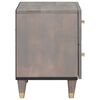 vidaXL Nachttisch 2 pcs Grau 40 x 33 x 46 cm Massivholz Mango