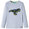 Kinder-Langarmshirt Grau Melange 116