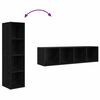 vidaXL TV-Schrankset 2 pcs Schwarz 37 x 37 x 142,5 cm Holzwerkstoff