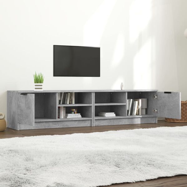 vidaXL TV-Schränke 2 Stk. Betongrau 80x35x36,5 cm Holzwerkstoff