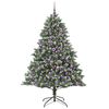 vidaXL Künstlicher Weihnachtsbaum mit 300 LEDs mit Ständer Grün 180 cm