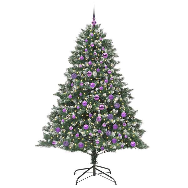 vidaXL Künstlicher Weihnachtsbaum mit 300 LEDs mit Ständer Grün 180 cm