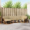 vidaXL Outdoor-Sofagarnitur mit Kissen 7 pcs Natur und Beige