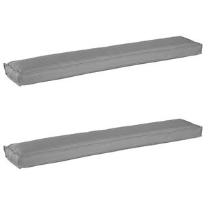 vidaXL Palettenkissenset 2 stk. Oxford-Stoff Grau 200 x 40 x 8 cm