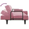 vidaXL Schlafsofa mit Armlehnen Rosa Samt