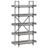 vidaXL B&uuml;cherregal 5 B&ouml;den Grau Sonoma 100x33x180,5 cm Holzwerkstoff