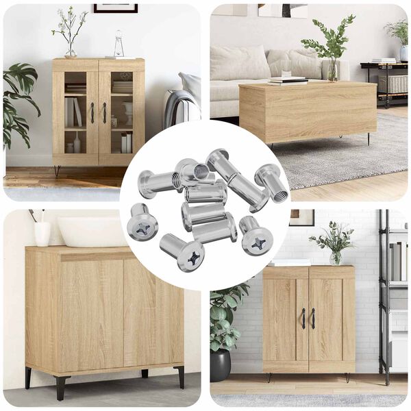 vidaXL Sicherungsmutter 2857 pcs Nickel Stahl