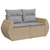 vidaXL Garten-Sofa-Set 9 pcs Beige Poly-Rattan