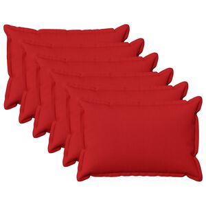 vidaXL Kissenbezug 6 pcs HOUTEN Rot 40 x 60 cm Kunstleinen