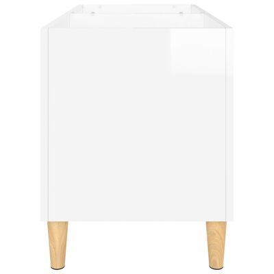 vidaXL Plattenschrank Hochglanz-Weiß 74,5x38x48 cm Holzwerkstoff