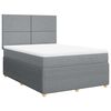 vidaXL Boxspringbett mit Matratze Hellgrau 140x190 cm Stoff
