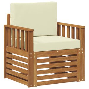 vidaXL Outdoor-Sofagarnitur Massives Akazienholz und Polyester