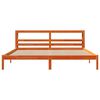 vidaXL Bettgestell mit Kopfteil ohne Matratze Wachsbraun 180x200 cm