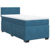vidaXL Boxspringbett mit Matratze Blau 90x190 cm Samt