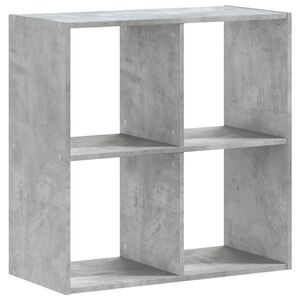vidaXL B&uuml;cherregal Betongrau 68,5x32x68,5 cm Holzwerkstoff
