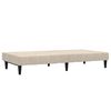 vidaXL Schlafsofa 2-Sitzer mit Hocker Creme Mikrofasergewebe