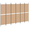 vidaXL 6-teiliger Raumtrenner Beige 300 x 200 cm Stoff