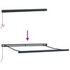 vidaXL Einziehbare Markise Hellgrau 350 x 250 cm Stoff und Metall