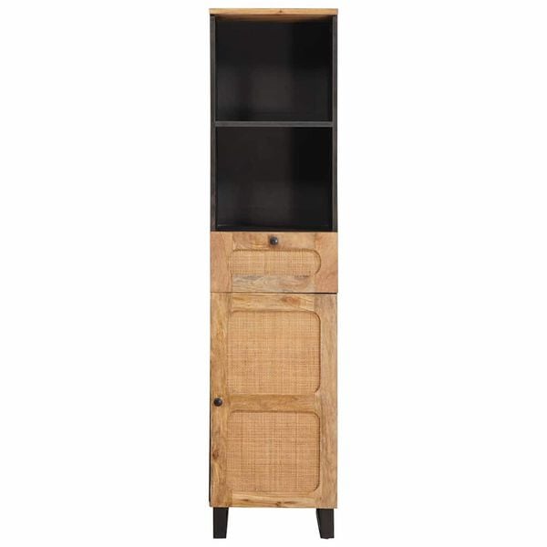 vidaXL Badezimmerschrank Braun 38 x 33 x 160 cm Massivholz Mango