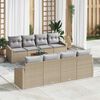 vidaXL Garten-Sofa-Set 7 pcs Beige und Hellgrau