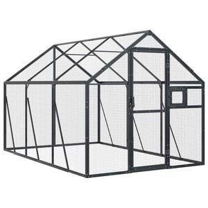 vidaXL Voliere Anthrazit 1,79x3x1,85 m Aluminium