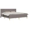 vidaXL Bettgestell mit Matratze Taupe 200 x 200 cm Polyester