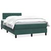 vidaXL Boxspringbett mit Matratze Dunkelgr&uuml;n 120x220 cm Samt